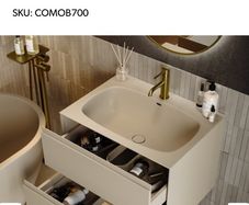 bathroom vanity unit with basin