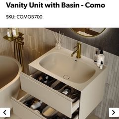 bathroom vanity unit with basin