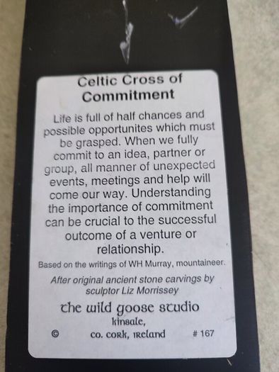 Wild Goose Bronze Celtic Cross Of Commitment