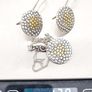 Vintage Gilt Accent Sterling Silver Set Image 8