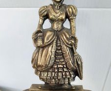 vintage brass companion set with lady