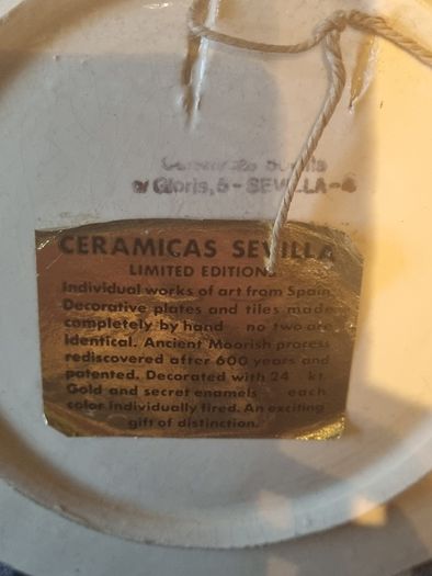 Ceramics Seville Limited Edition Decorative Wall Plates