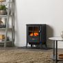 Brayford Optiflame Freestanding Electric Stove, Black Free Standing Wood Burner Style Fire with Logs, LED Flame Effect, 2kW Fan Heater, 1000/2000 Watt Heat Settings and Remote Control Image 2