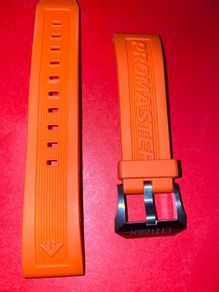 Citizen promaster orange silicone rubber strap brand new