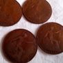 4 x 1920 Copper Pennies. Image 3