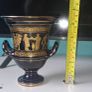 Vintage Greek Handmade Cobalt Blue 24k Hold Trim Vase Image 4