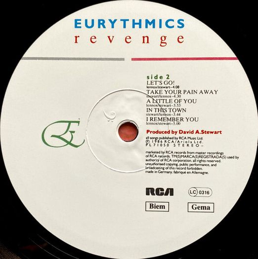 Eurythmics  Revenge
