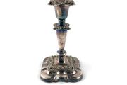 Antique silver plated candlestick