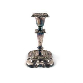 Antique silver plated candlestick
