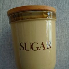 Sugar jar, Crockery, Stoneware, Kitchen