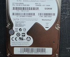 Laptop hard drive..1500GB