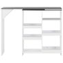 Bar Table with Moveable Shelf White 138x40x120 cm Image 5