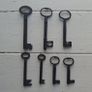 7 Antique Skeleton Keys Image 2