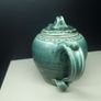 Rare Handmade Green Glazed Teapot Ireland Image 7
