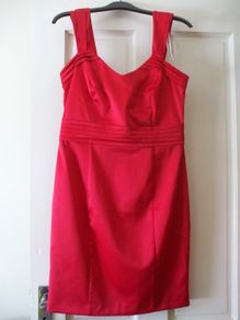 SALE!  Red Satin Dress - new