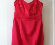 SALE!  Red Satin Dress - new