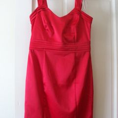 SALE!  Red Satin Dress - new