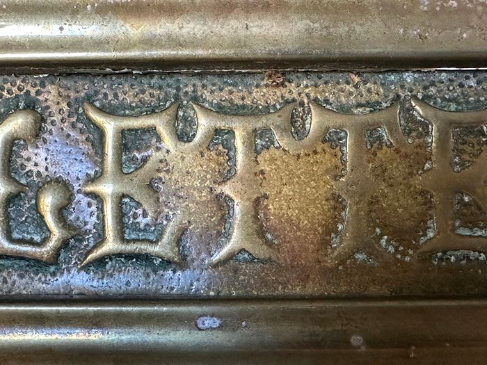 Antique letter plate