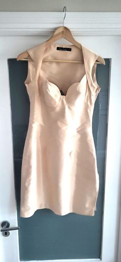 Marios Schwab contemporary natural bodycon Sz S (Fit 8-10UK) - Rrp 495 (New)