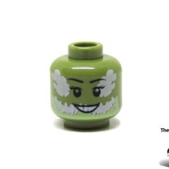 Lego Olive Green Color Chima With Lego City Female Overprint Error Prototype Test Print Colour Olive Green Head Rare And Hard To Find