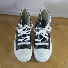 Converse Chuck Taylor All Star Hi Embroidered Floral Black Pink Purple Sole UK | Ire 4 Euro 36.5