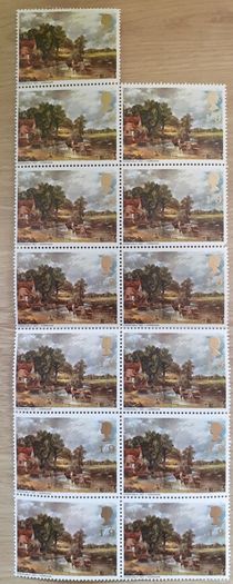 Sheets of Vintage UK Postage Stamps