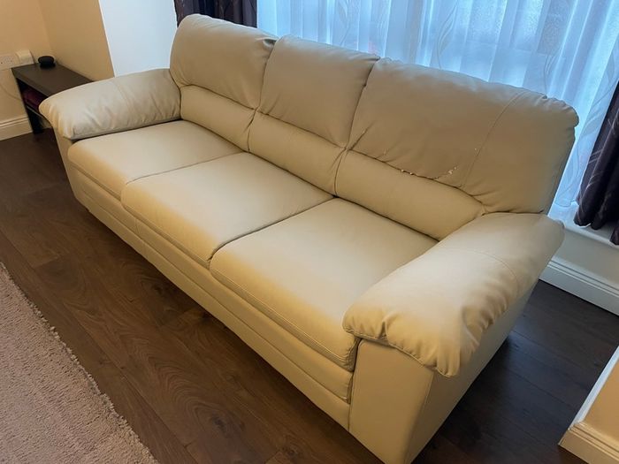 Beige sofa set