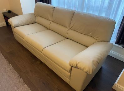 Beige sofa set