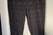 New Look Petite Black Jacquard Ankle-Zip Trousers