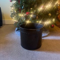 Antique French Copper Log Bucket