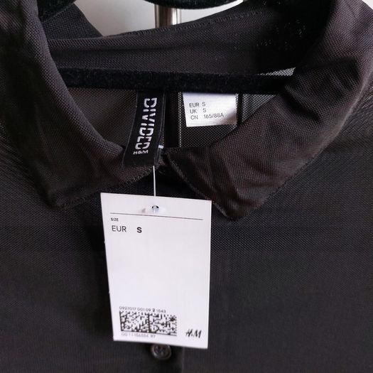 H&M black mesh shirt RRP 15 euro