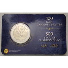 Belgium 2 Euro Base Metals Brilliant Uncirculated Coin 2021 - 500 Years of Carolus V - 2 Euro Commemorative Coin