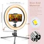 FREE EXPRESS SHIPPING  Dimmable Desk Makeup Ring Light 10" with Tripod Stand & Phone Holder for Live Streaming & YouTube Video,Photography, Shooting with 3 Light Modes & 10 Brightness Level Image 4