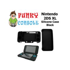Silicone Rubber Gel Console Protective Skin Soft Case Cover Nintendo New 2DS XL Black