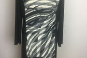 SAMARA Black and White jersey stretch pencil dress bnwts size 18 includes postage