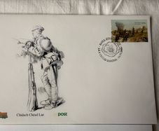 First day cover letter and MNH 90th anniversary of The Battle of The Somme stamps
