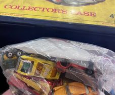 Box 2 of 4 Lesney Matchbox Superfast 70s collection with carry case