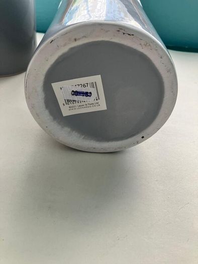 Large Ceramic Vase with Heart or Star on Front