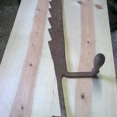Old hay or dung knife. Farm bygone