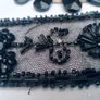 vintage Tin box, vintage glass beads, vintage lace Haberdashery Image 5