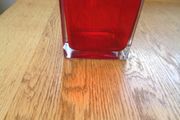 Red Glass 5" Cube Vase for Sale