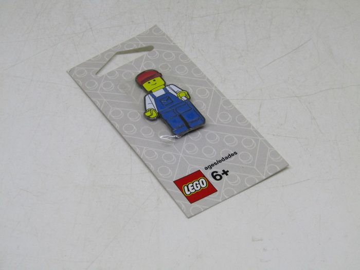 LEGO Minifigure Worker Blue Overalls and Red Cap Enamel Pin Badge Lego Group 2005 New  Lego Man Pin Badge Enamelled New Rare And Hard To Find From The Lego Group 2005