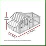Chicken Coop Hen House Poultry Ark Home Nest Run Coup With Integra... Image 8
