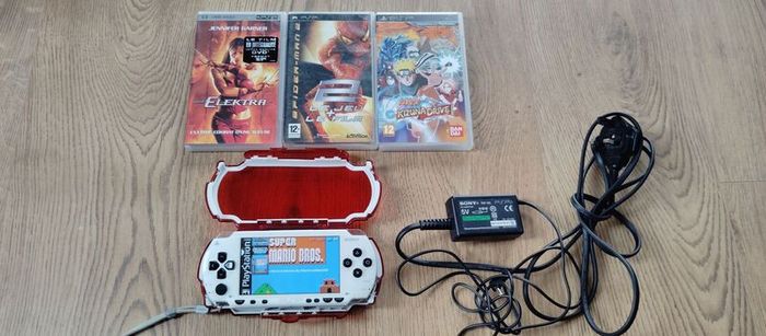 Psp Modded White 64gb Original Charger Original Battery