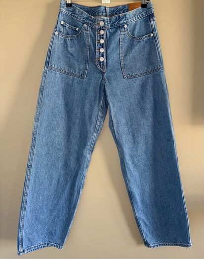 Levis Reversible 2-in-1 Baggy Dads Jeans W29/L30 UK 10 Relaxed Fit Light Blue Wash Utility Baggy Wide Leg