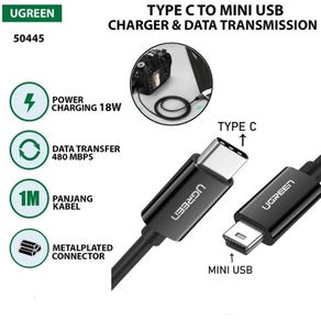 USB-C to Mini USB Male to Male Cable 1m