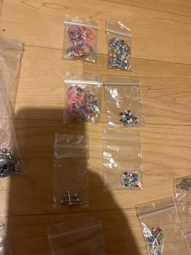 Assortment of peircing shop stock