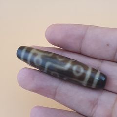 Himalayan 9 Eyes Tibetan Agate Dzi Bead Amulet Pendant