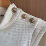 Vanilia cream waffle long sleeve top size 10 Image 4