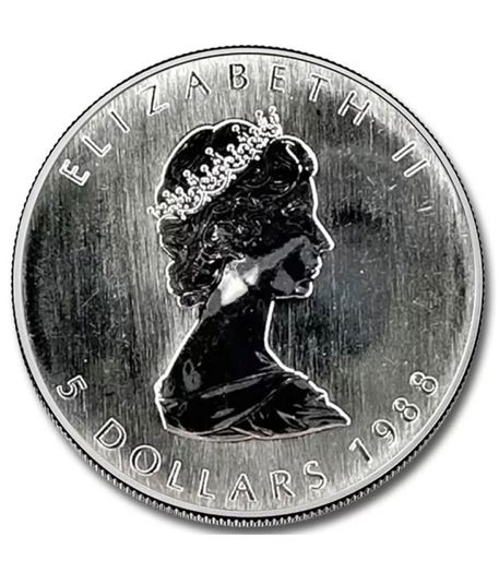 1988 Canada Silver Maple Leaf 1 oz Coin